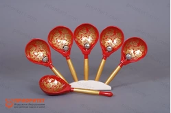 Ложки веерные Пятерка с бубенцами Мастерская Сереброва1