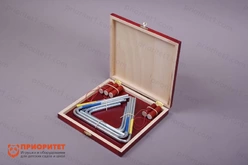 Комплект треугольников №1 Профи в деревянном кейсе (10-12-14-16-18 см., D=8 мм.)1