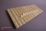 Ксилофон диатонический Ля мажор (12 пластин, на низком резонаторе) лак