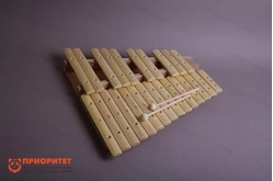 Ксилофон хроматический Ля мажор (25 пластин, на низком резонаторе) лак1