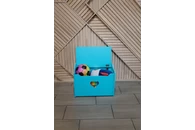 Ящик для игрушек СЕРДЦЕ бирюза