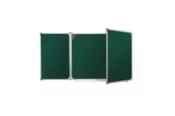 Трехэлементная магнитно-меловая доска 120х340 - алюминиевый профиль1