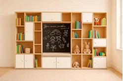 Стеллаж с местом для сидения «Веселые полочки»1