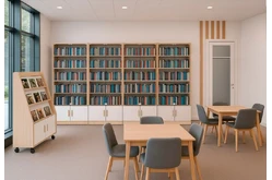 Комплект выставочных стеллажей для библиотеки1