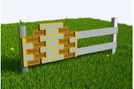 Забор Кирпичная кладка 2