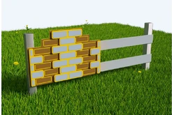 Забор Кирпичная кладка 21