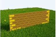 Забор Кирпичная стенка 1