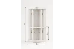 Вешалка для полотенец круглая на 12 ячеек (50х50х90) из серии Медовая1