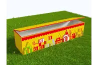 Вечная Лавка-шкаф для хранения игрушек в теневой навес из экопластика Башни