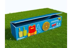 Вечная Лавка-шкаф для хранения игрушек в теневой навес из экопластика 1021