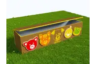 Вечная Лавка-шкаф для хранения игрушек в теневой навес из экопластика Зверушки