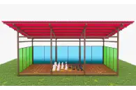 Теневой навес с интерактивным полом из Экопластика ТН05 400х400