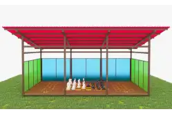 Теневой навес с интерактивным полом из Экопластика ТН05 400х4001