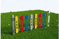 Забор из Экопластика Цветные палочки