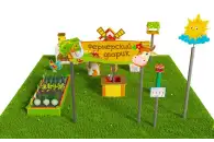 Игровая развивающая площадка Фермерский дворик из экопластика и нержавеющей стали Лайт 1