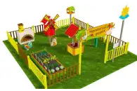 Игровая развивающая площадка Фермерский дворик из экопластика и нержавеющей стали Лайт 2