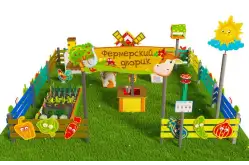 Игровая развивающая площадка Фермерский дворик из экопластика и нержавеющей стали Лайт 31