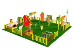 Игровая развивающая площадка Фермерский дворик из экопластика и нержавеющей стали Классик 21