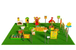Игровая развивающая площадка Фермерский дворик из экопластика и нержавеющей стали Стандарт 11