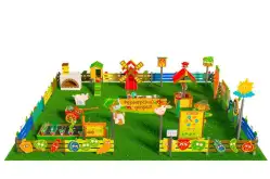 Игровая развивающая площадка Фермерский дворик из экопластика и нержавеющей стали Стандарт 31