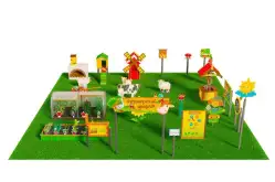 Игровая развивающая площадка Фермерский дворик из экопластика и нержавеющей стали Престиж 11