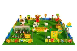 Игровая развивающая площадка Фермерский дворик из экопластика и нержавеющей стали Престиж 31