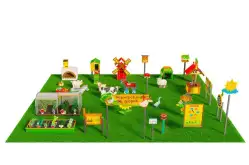Игровая развивающая площадка Фермерский дворик из экопластика и нержавеющей стали Про 11