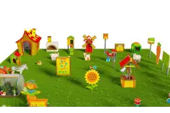 Игровая развивающая площадка Фермерский дворик Премиум 11