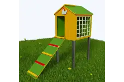 Интерактивный модуль «Курятник» из экопластика и нержавеющей стали1