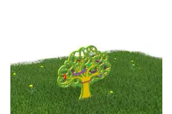 Интерактивный модуль «Веселое творчество - дерево» из экопластика и нержавеющей стали1