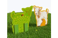 Двусторонний модуль с сенсорными элементами Тактильный топиарий Барашек1