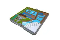 Макет промышленного прудового рыбного хозяйства