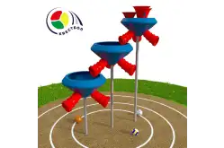 Квестбол (космическая тарелка) модель 6 с фигурными трубами (3 шт) и воронками1