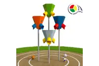 Квестбол (пирамида) модель 6 с прямыми трубами (4 шт)