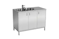 Стол-мойка СТм-106/1 корпус металл серия Стандарт 1200 (столешница постформинг)1