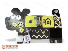 Бизиборд доска с магнитно-меловой доской «Дружелюбный щенок» макси1