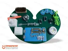 Бизиборд «Зеленое сердце» со светом1