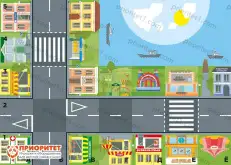 Поле для многофункционального стола «Город» 105x751