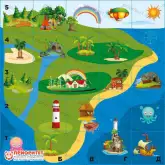 Поле для многофункционального стола «Остров сокровищ» 75x751