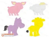 Набор тактильно-развивающих панелей «Малыши на ферме»1