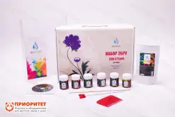 Набор для рисования ЭБРУ 6 цветов красок оргстекло А41