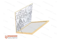 Настенный модуль с откидной рамой «Многоразовая раскраска» (75x75)