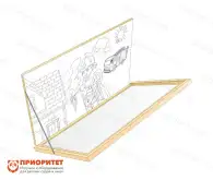 Настенный модуль с откидной рамой «Многоразовая раскраска» (150x75)1