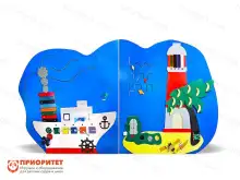 Декоративно-развивающая панель «Пароход в океане»1