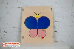 Тактильно-развивающая панель-лабиринт «Летний мотылек»1