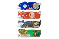 Набор бизибордов «Лесные жители» (заяц, лиса, волк, медведь)