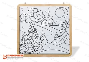 Настенный модуль «Многоразовая раскраска» (75x75)