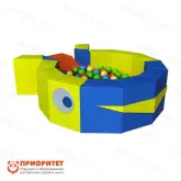 Мягкий сухой бассейн «Кит» с горкой1