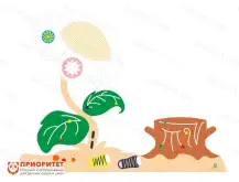 Декоративно-развивающая панель «На радужном лугу №1»1