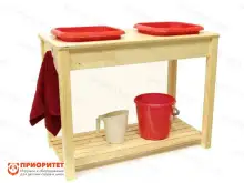 Игровой набор Монтессори «Стол для стирки белья со встроенными тазиками»1
